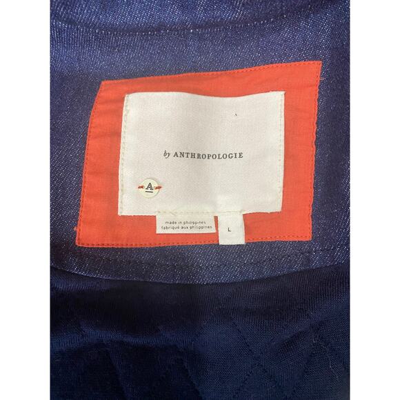 ANTHROPOLOGIE COAT BLUE CHENILLE TAPESTRY PARKA LONG JACKET BOHO OVERSIZED FALL - Picture 4 of 16